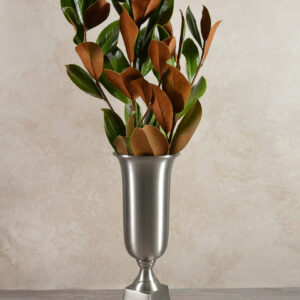 14.5in Tall Matte Silver Aluminum Urn
