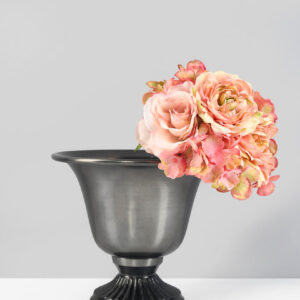 6.5in Tall Black Nickel Urn