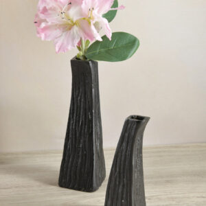 8in Tall Black Barn-Style Aluminum Mini Vase