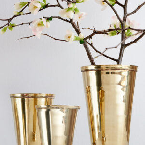 Polished Brass Julep Cup Vases