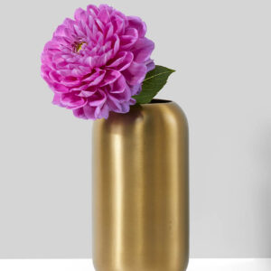 5.5in Tall Matte Gold Steel Capsule Vase
