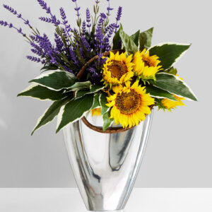 12in Tall Tulip Aluminum Vase