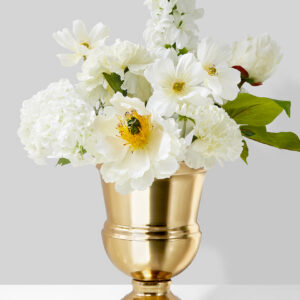 7.5in Tall Gold Urn Iron Vase
